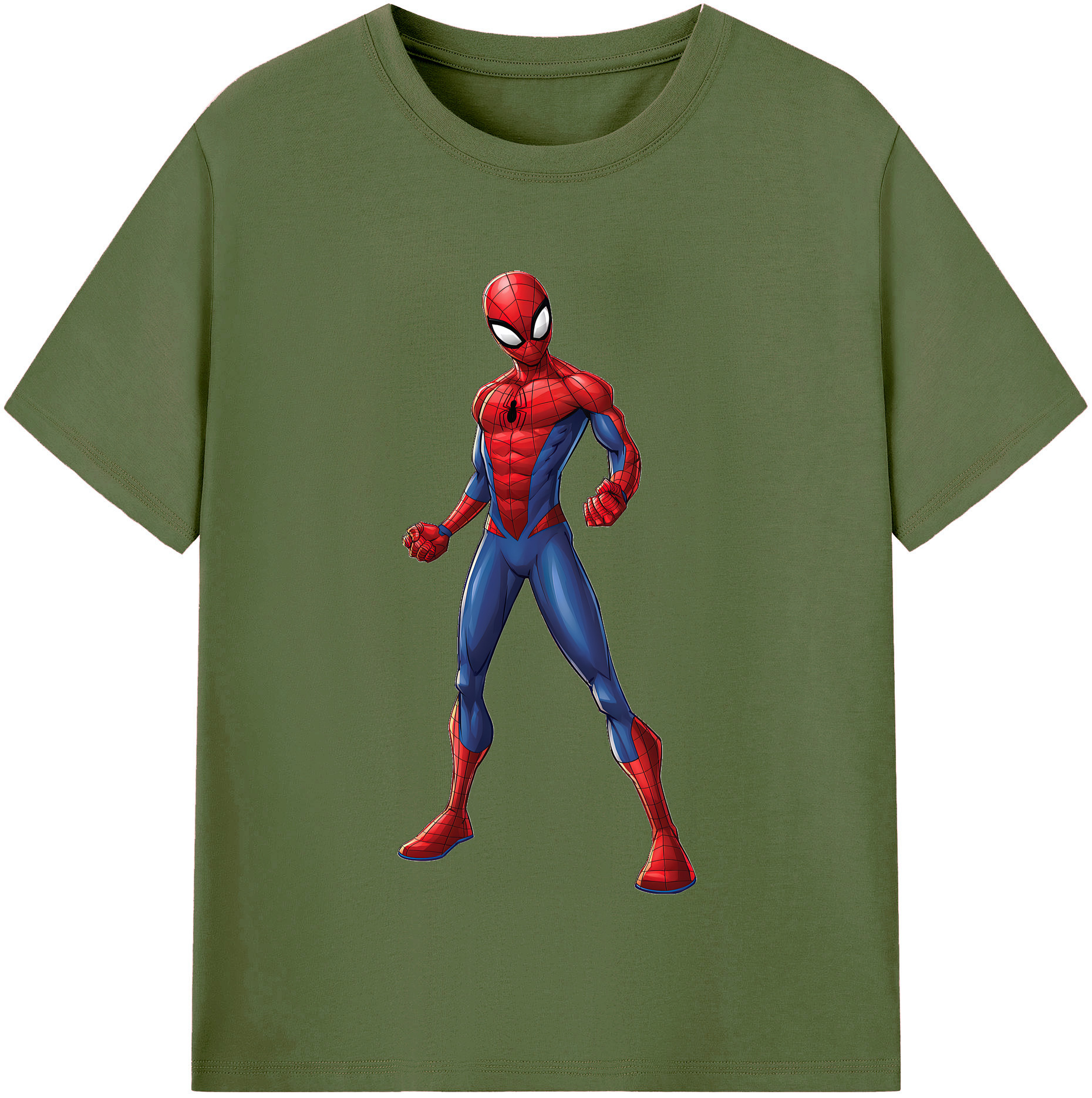 （画像用） Spider Man スパイダーマン 綿100％半袖Tシャツ（フロントプリント）
